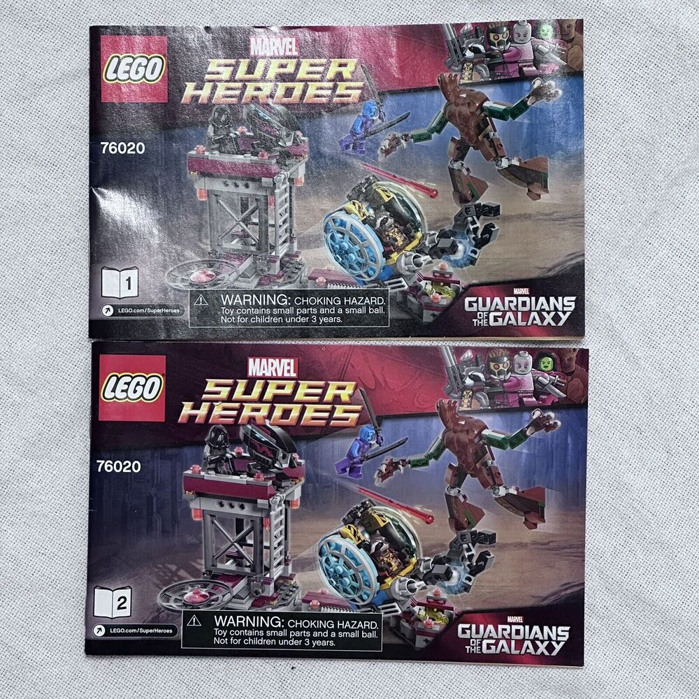 Lego 76020 Guardians of Galaxy Knowhere Escape Mission Instructions Book 1 & 2‎
